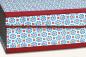Preview: Schachtel blau rot "Resi", Blumendesign